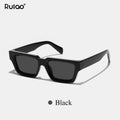 🕶️ Ruiao 2026 Black Small Rectangular Thick‑Frame Sunglasses