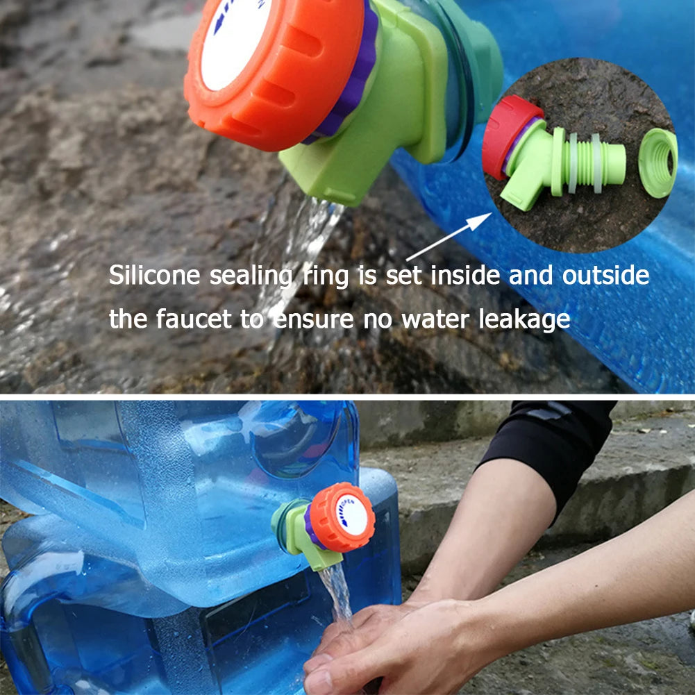 22L/20L/18L Large Capacity Water Container Water Canister Drinking Water Storage Bucket With Handle for Camping Travel Drinking