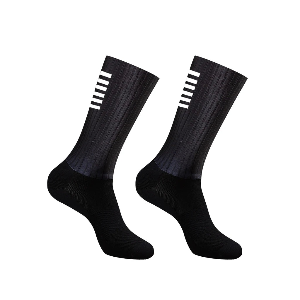🧦 New Silicone Aero Cycling Socks | Anti‑Slip Men’s Sport Socks