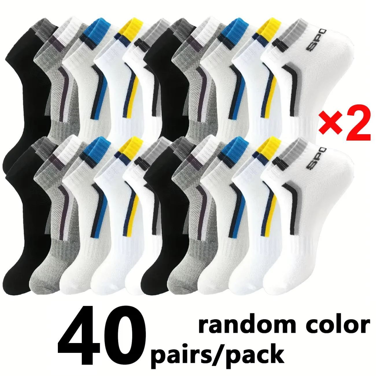🧦 30 Pairs Men’s Mesh Ankle Socks | Color‑Block Sports & Casual