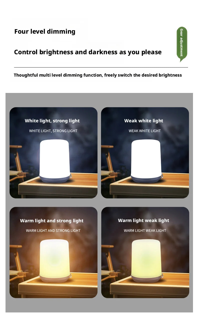 Outdoor Camping Lantern Atmosphere Tent Lighting Handheld Campsite Light Portable Illumination for Wilderness Adventures