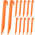 9 Inch Plastic Inflatable Stakes Tent Stakes Replacement Yard Inflatable Accessories for Inflatables Camping Tent Stakes Tent Pegs for Valentines Day Garden Home Decorations(Orange 12 Pieces)
