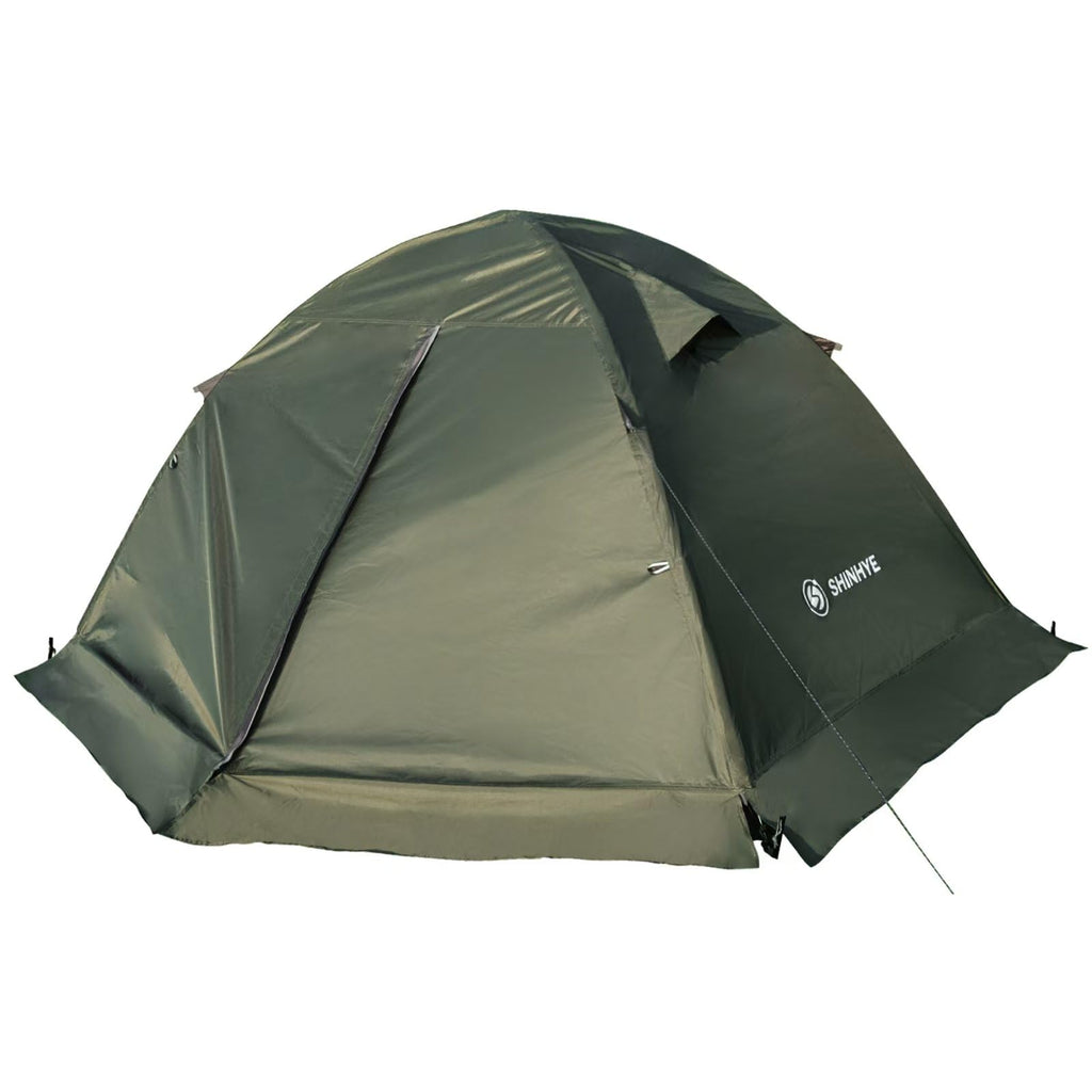 1/2 Person Backpacking Tent for 4 Season Winter Ultralight Extreme Cold Weather Tents for Camping Easy Setup Waterproof Double Layer Tent for Family Outdoor Hiking Mountaineering (Green- 2 Person)