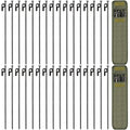 32 Pack Tent Stakes 16in Heavy Duty Tent Stakes with Storage Bag Forged Steel Tent Pegs for Camping(32 Pack 16in Tent Stakes)