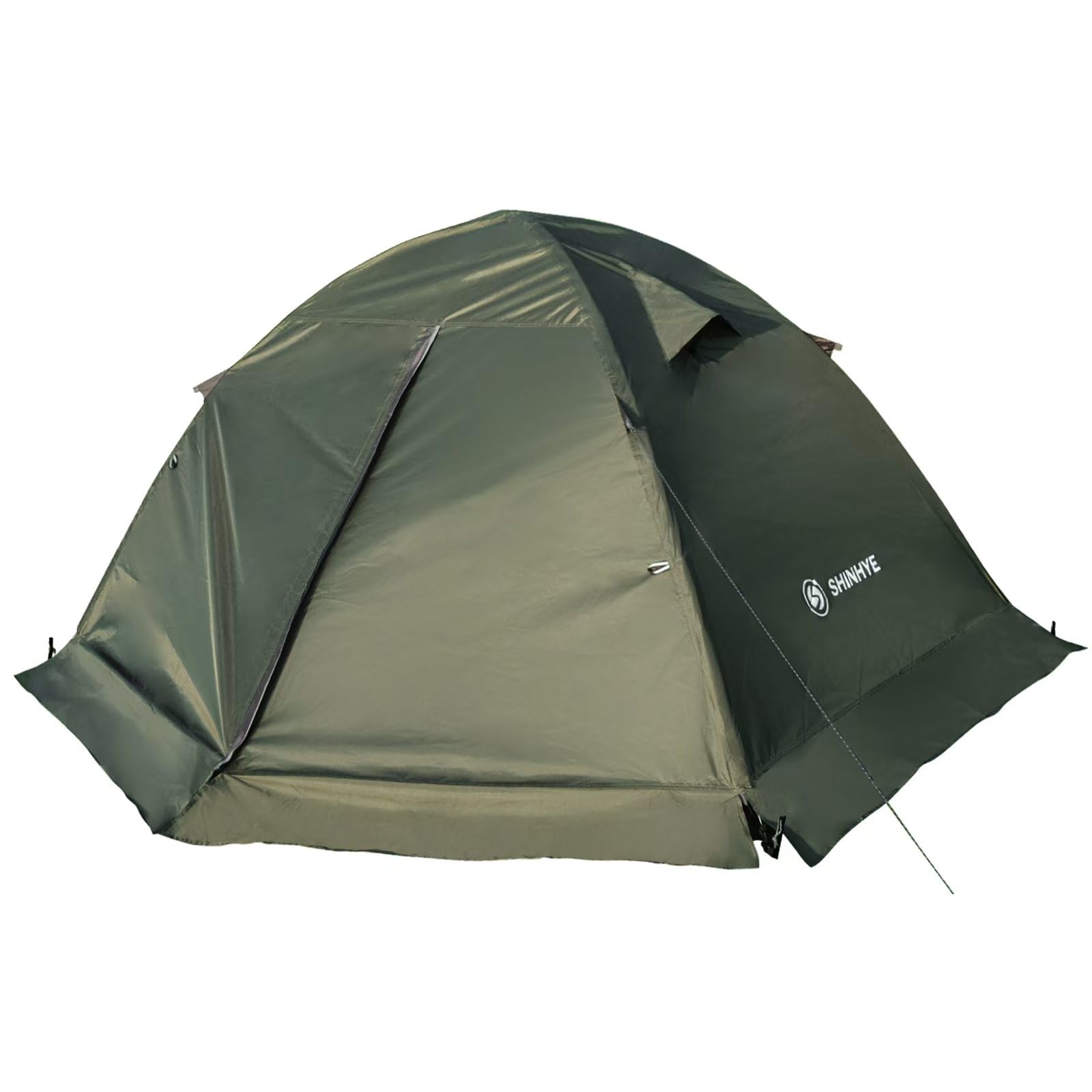 1/2 Person Backpacking Tent for 4 Season Winter Ultralight Extreme Cold Weather Tents for Camping Easy Setup Waterproof Double Layer Tent for Family Outdoor Hiking Mountaineering (Green- 2 Person)