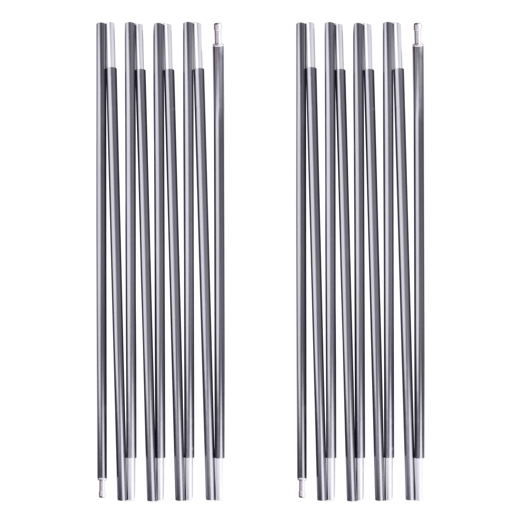TRIWONDER Tent Pole Replacement Aluminum Camping Rod Accessories Multifunction Tent Poles 2 Poles (12.83 ft)